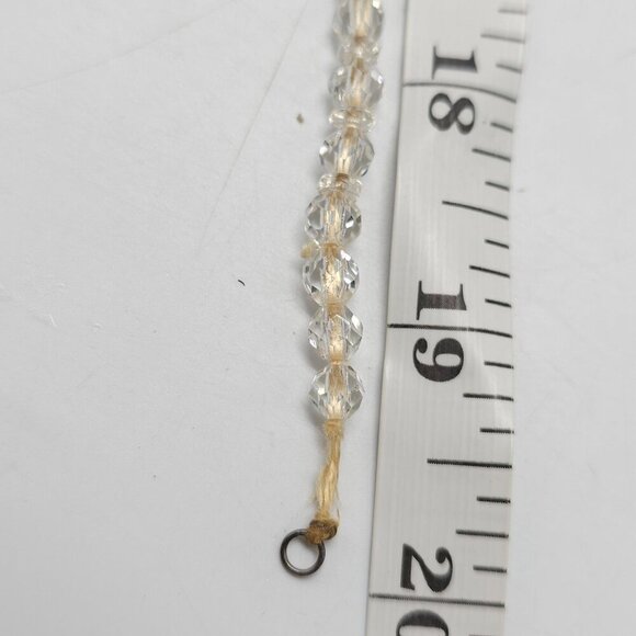 Vintage Faceted Clear Crystal Bead Necklace With Clasp 20 in READ ME - Picture 8 of 8